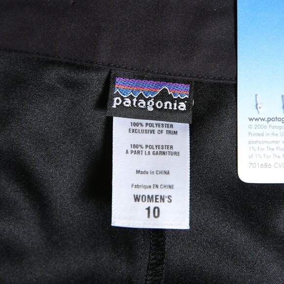 PATAGONIA Black Skort with Zippered Side Slits - NWT - Picture 8 of 12